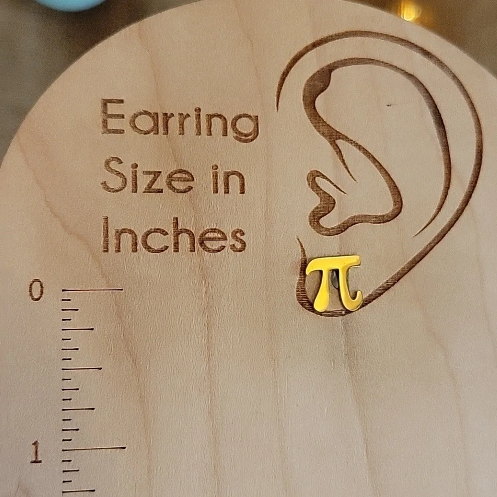 PI DAY STUD EARRINGS, Choice of Color